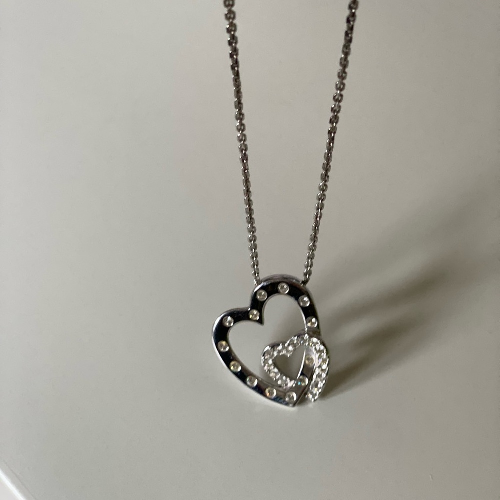 Swarovski Silver Heart Crystal Necklace